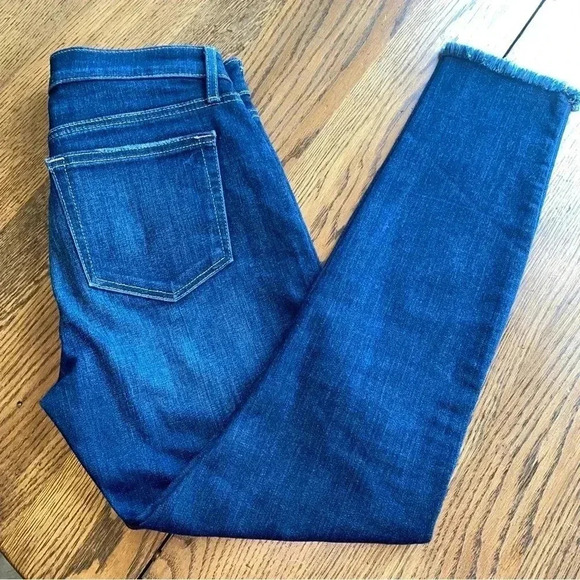 LOFT Jeans Made And Loved Slim Pockets Fringe Hem Size 27 Excellent Condition - Picture 6 of 10
